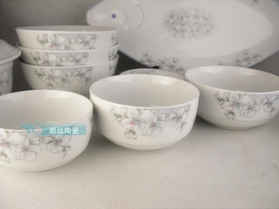 【廠家直銷 4.5/5/5.5韓式碗 木蘭花 碗 陶瓷餐具】價格,廠家,圖片,碗、碟、盤,昆明市凱遠(yuǎn)日用陶瓷玻璃器皿直銷部-